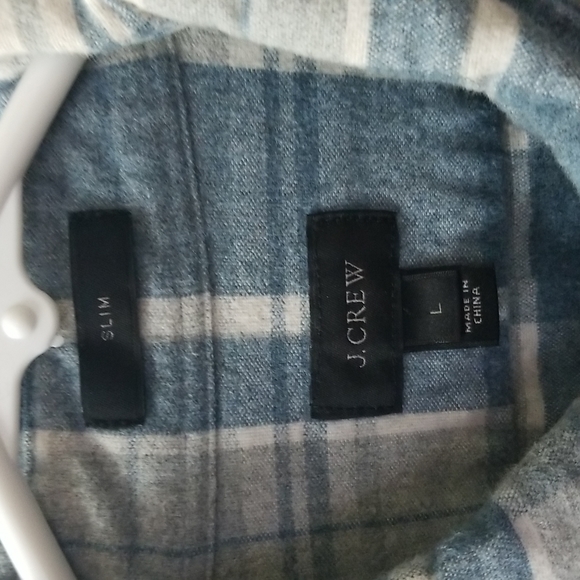 J. Crew - Button down shirt, Size - L, Color - Blue W/checkered pattern - Picture 4 of 8